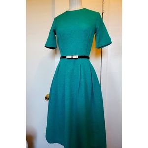 H&M Pleated A-line jacquard dress